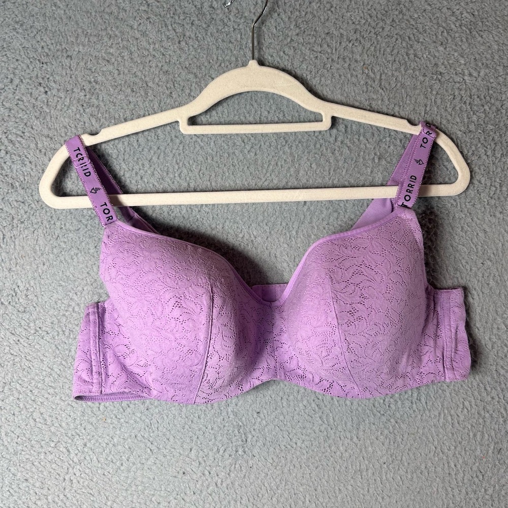 Torrid Curve Bra Womens 44B Lilac Lightly Lined Full Coverage Balconette Bra